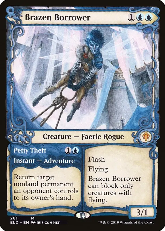 Brazen Borrower // Petty Theft (Showcase) [Throne of Eldraine] - Español
