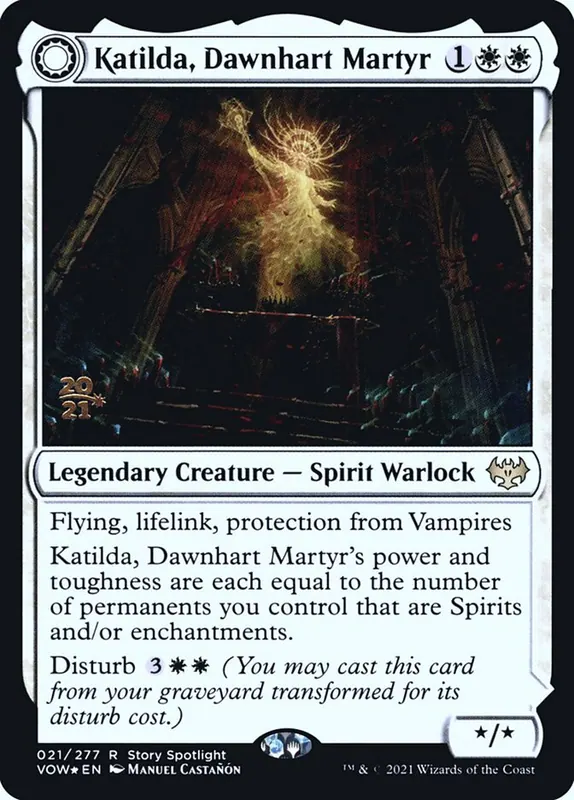 Katilda, Dawnhart Martyr // Katilda's Rising Dawn [Innistrad: Crimson Vow Promos]