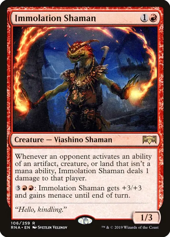 Immolation Shaman - Español [Ravnica Allegiance]