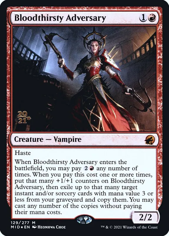 Bloodthirsty Adversary [Innistrad: Midnight Hunt Promos]