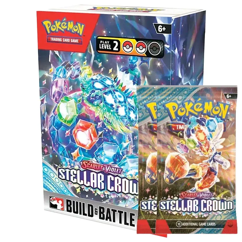 Pokémon - Kit de Pre lanzamiento - Scarlet & Violet Stellar Crown- Español + 2 sobres