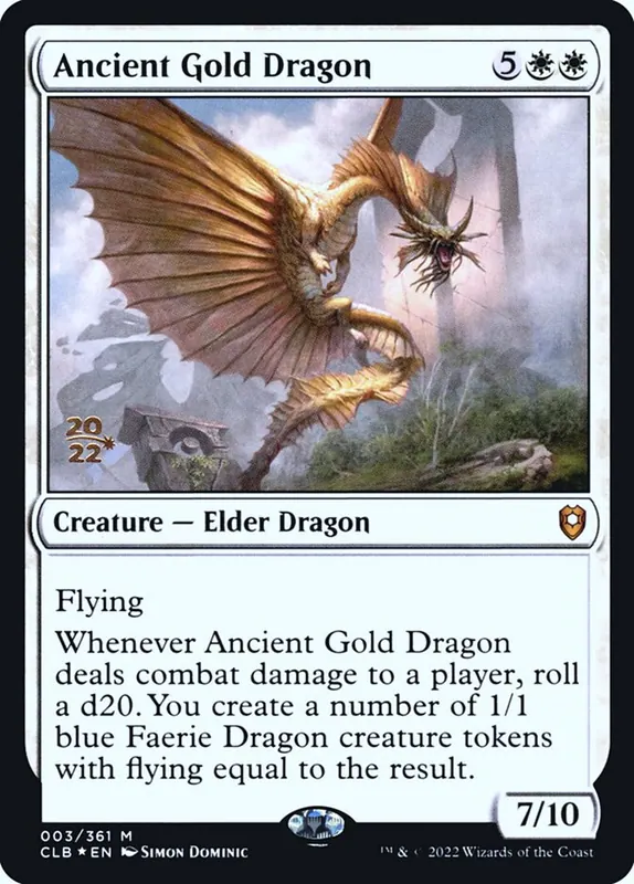 Ancient Gold Dragon [Battle for Baldur's Gate Promos]