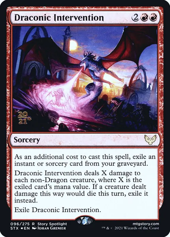 Draconic Intervention [Strixhaven: School of Mages Promos]