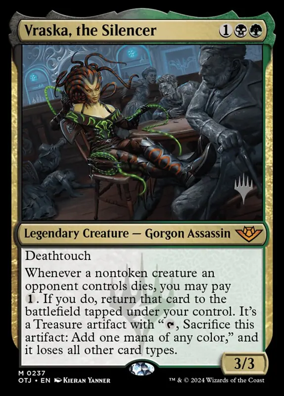 Vraska, the Silencer [Outlaws of Thunder Junction Promos]