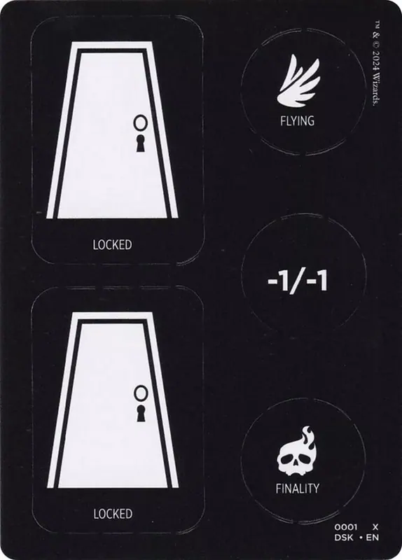 Punchcard // Punchcard [Duskmourn: House of Horror Tokens]