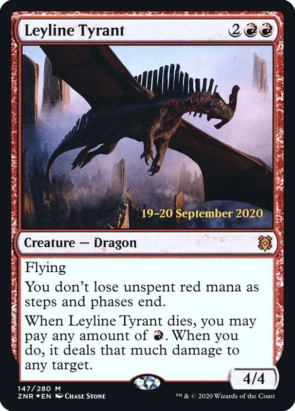 Leyline Tyrant [Zendikar Rising Prerelease Promos] - Español