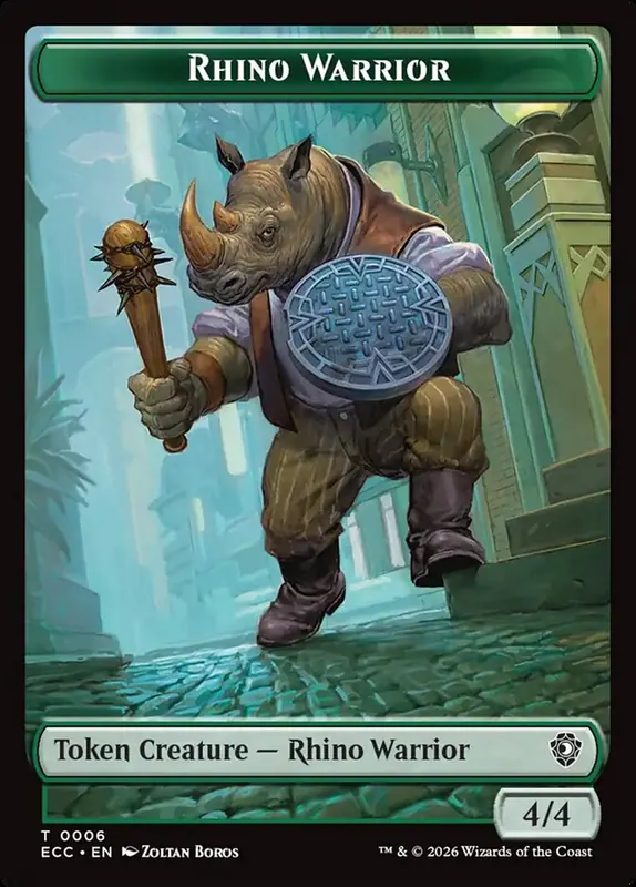Rhino Warrior [Lorwyn Eclipsed Commander Tokens]