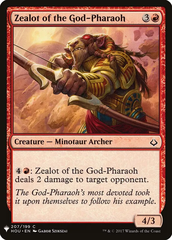 Zealot of the God-Pharaoh [The List]
