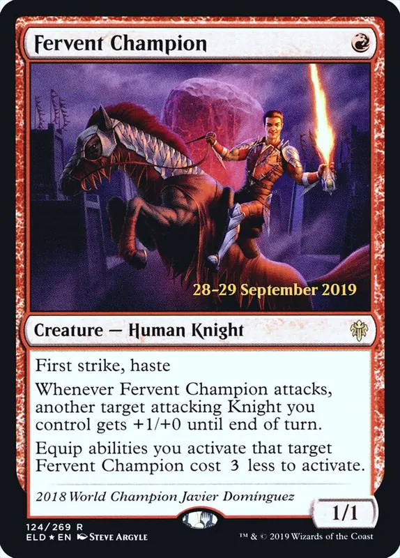 Fervent Champion [Throne of Eldraine Promos]