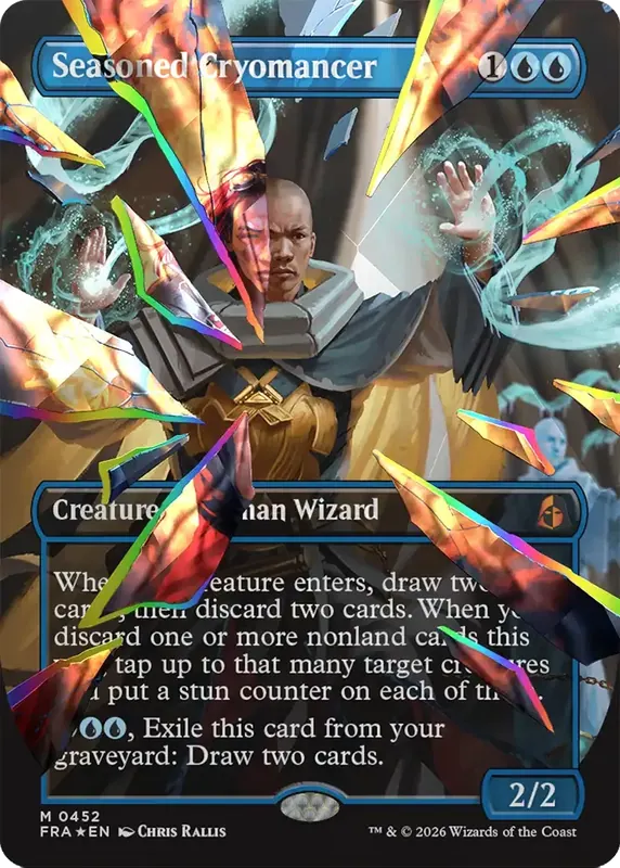 Seasoned Cryomancer (Borderless) (Facet Foil) (0452) [Reality Fracture]