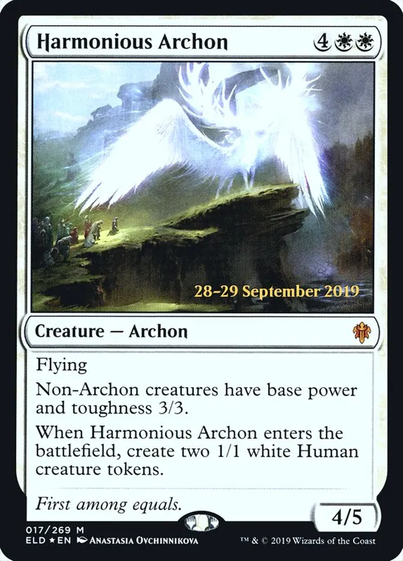 Harmonious Archon [Throne of Eldraine Promos]