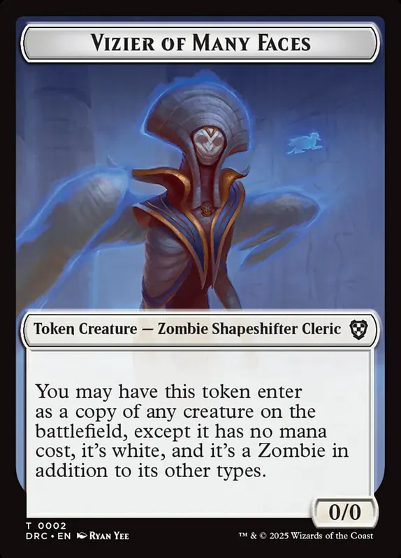 Vizier of Many Faces [Aetherdrift Commander Tokens]