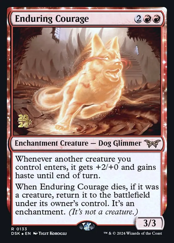Enduring Courage [Duskmourn: House of Horror Promos]