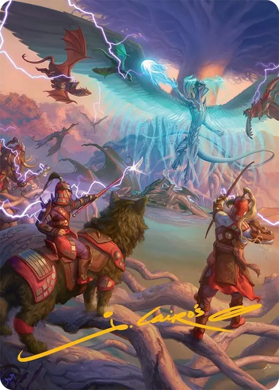 All-Out Assault Art Card (50/54) (Gold-Stamped Signature) [Tarkir: Dragonstorm Art Series]