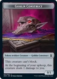 Goblin Construct // Illusion Double-Sided Token [Zendikar Rising Tokens]