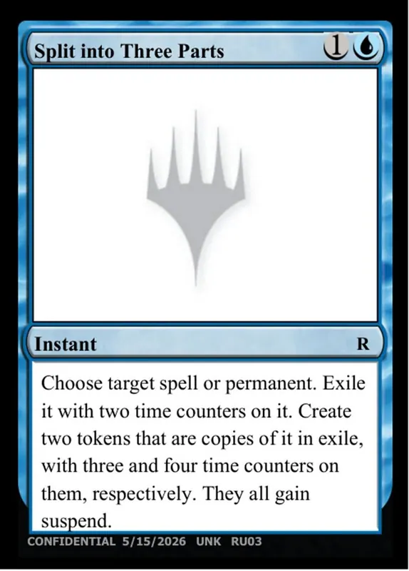 Split into Three Parts [Unknown Event]