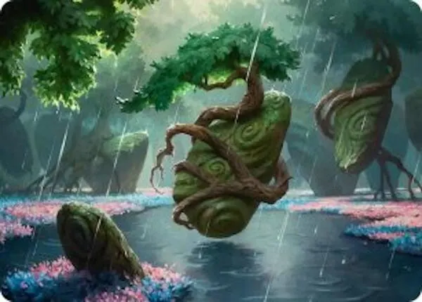 Rain-Slicked Copse Art Card [Lorwyn Eclipsed Art Series]