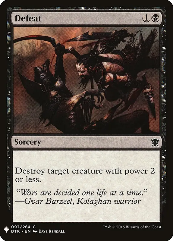 Defeat [The List]
