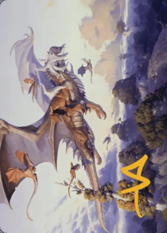 Rith, Liberated Primeval Art Card (Gold-Stamped Signature) [Dominaria United Art Series]