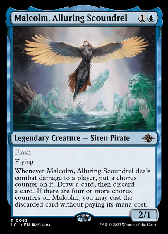 Malcolm, Alluring Scoundrel [The Lost Caverns of Ixalan Promos]