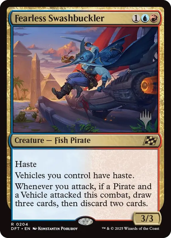 Fearless Swashbuckler (Promo Pack) [Aetherdrift Promos]