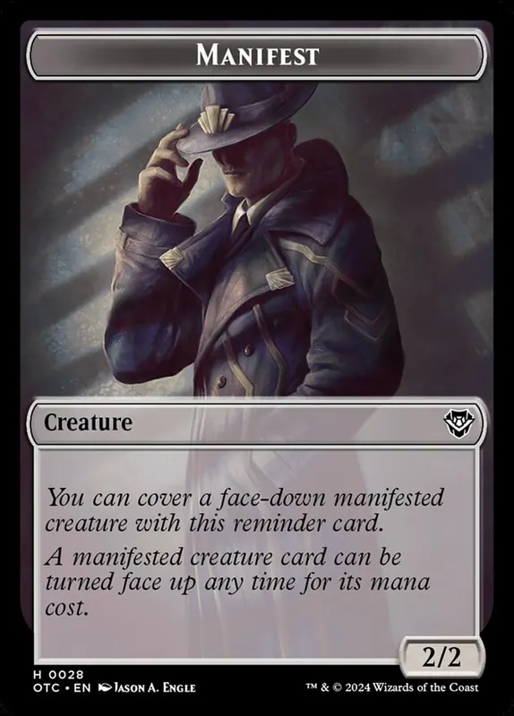 Manifest [Outlaws of Thunder Junction Commander Tokens]