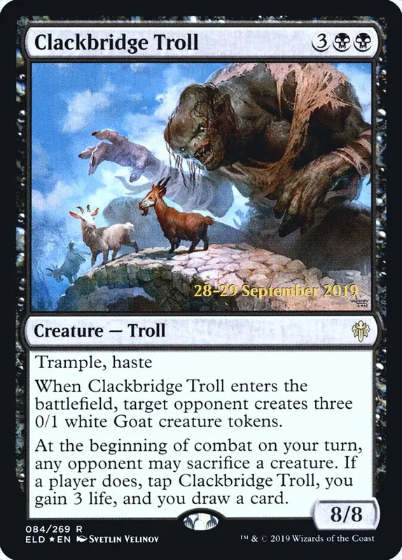 Clackbridge Troll [Throne of Eldraine Promos]