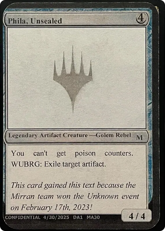 Phila, Unsealed (Reprint) [Unknown Event]