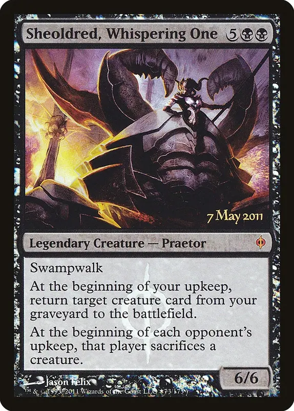 Sheoldred, Whispering One [New Phyrexia Prerelease Promos] - Español