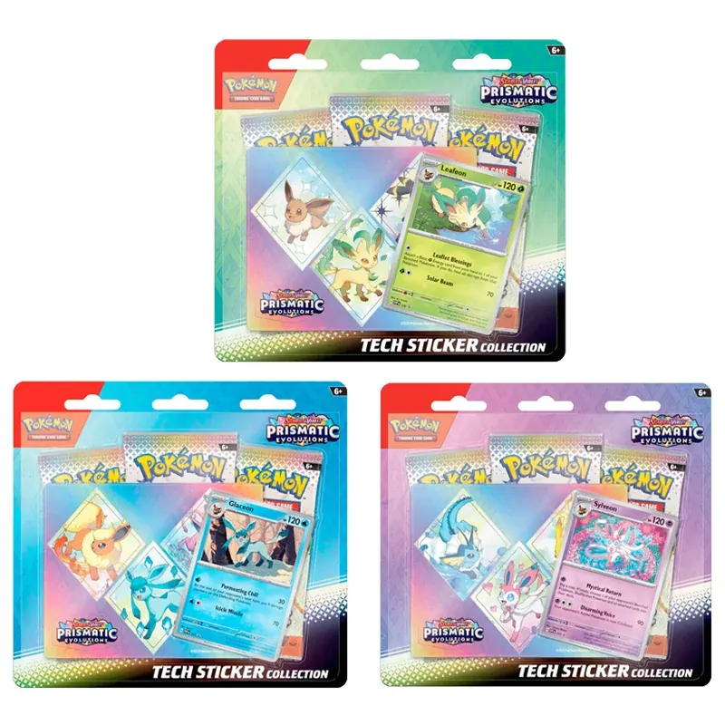 Pokémon - Prismatic Evolutions - Tech Sticker Collection -Ingles