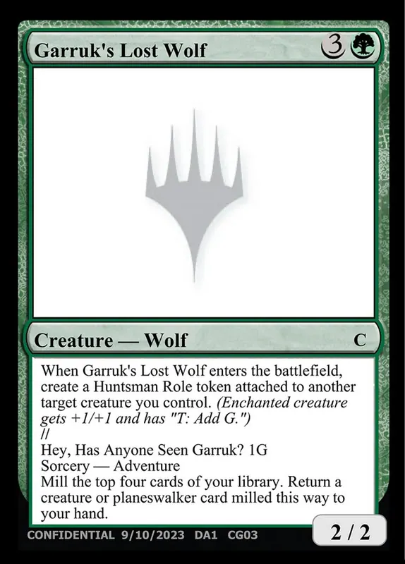 Garruk's Lost Wolf // Hey, Has Anyone Seen Garruk? [Unknown Event]