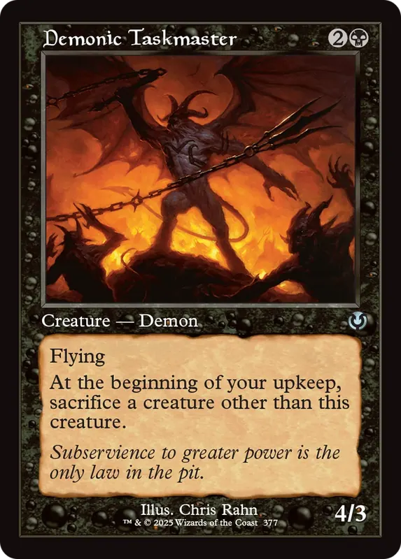 Demonic Taskmaster (Retro Frame) [Innistrad Remastered]