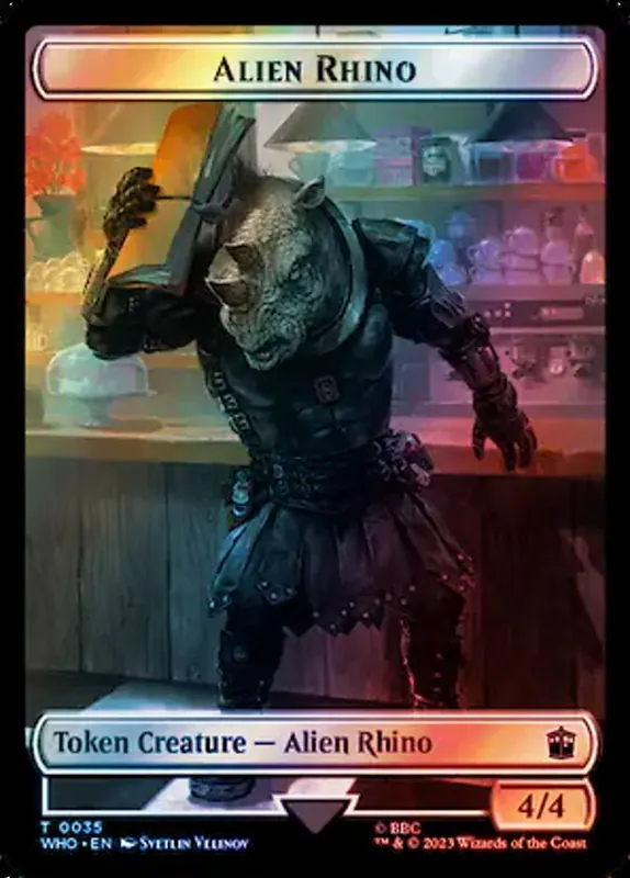 Alien Rhino [Doctor Who Tokens]