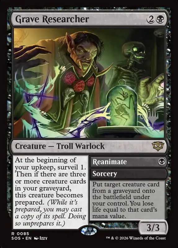 Grave Researcher // Reanimate [Secrets of Strixhaven Promos]