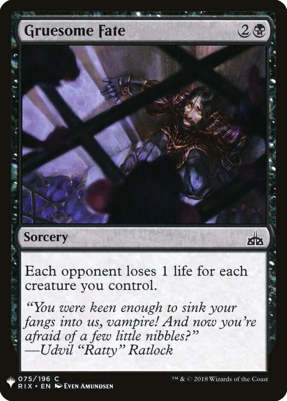 Gruesome Fate [The List]
