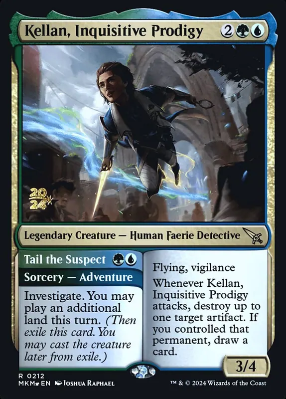 Kellan, Inquisitive Prodigy // Tail the Suspect [Murders at Karlov Manor Promos]