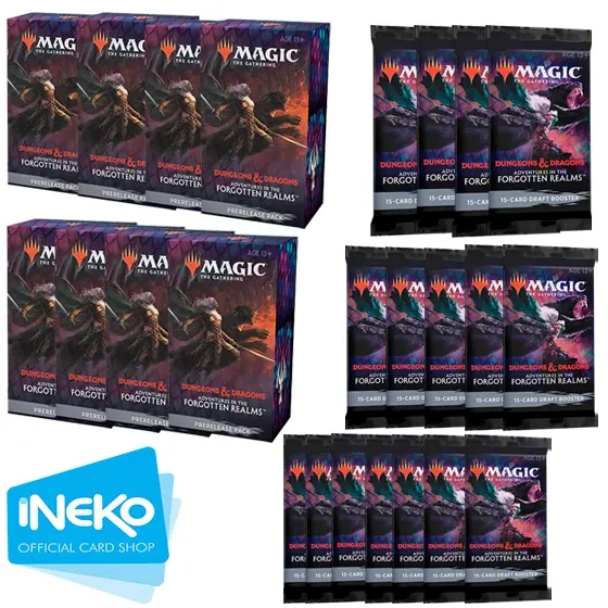 PRE RELEASE KIT DUNGEONS & DRAGONS X 8 + 16 SOBRES DE REGALO
