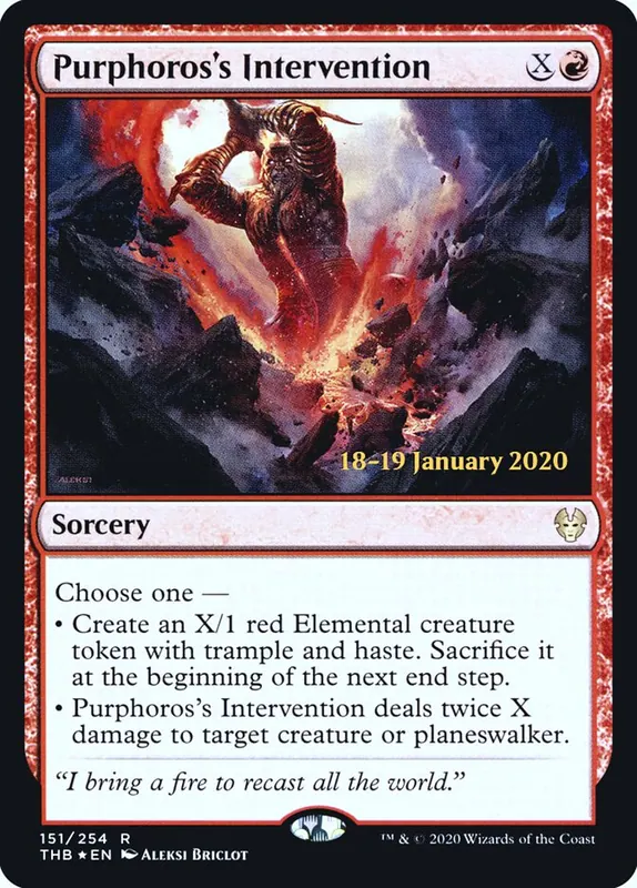 Purphoros's Intervention [Theros Beyond Death Promos]