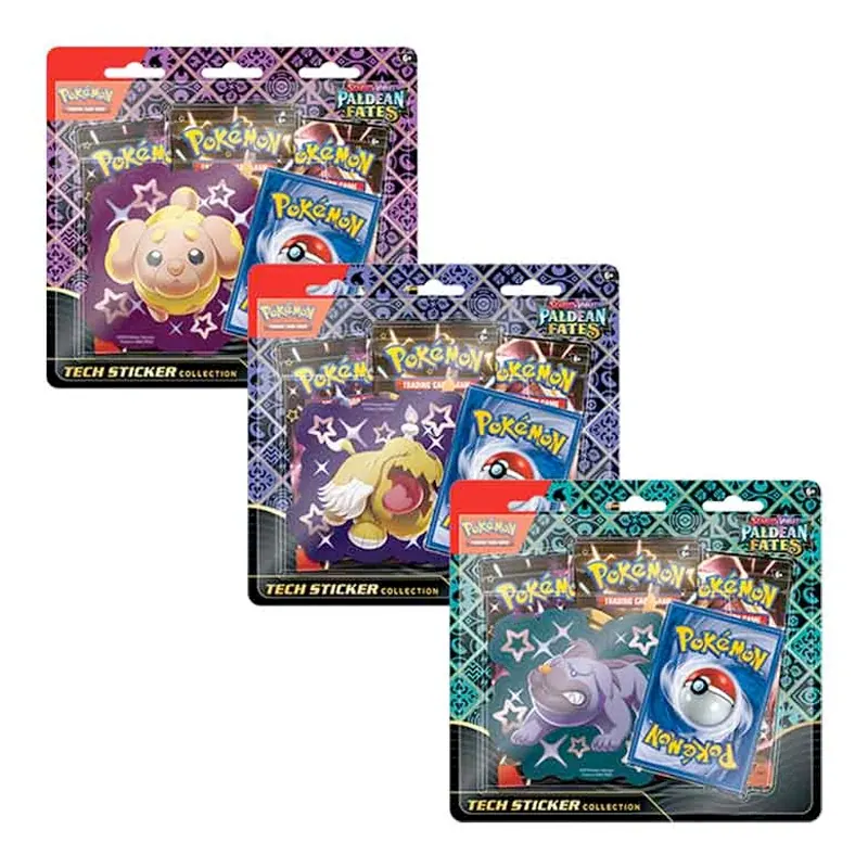 Pokémon Teck Stickers Box - Paldean Fates - Ingles