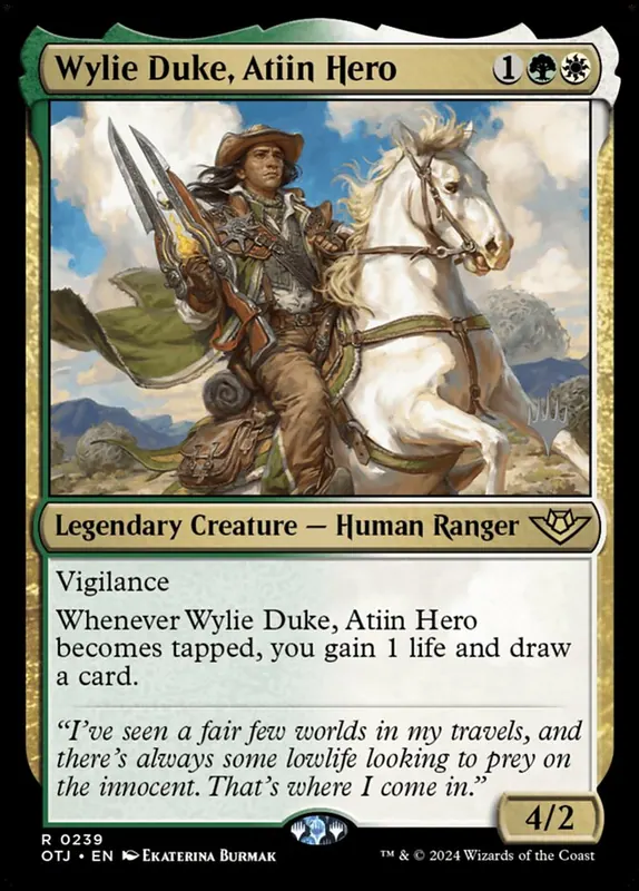 Wylie Duke, Atiin Hero [Outlaws of Thunder Junction Promos]