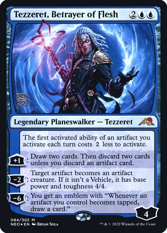 Tezzeret, Betrayer of Flesh [Kamigawa: Neon Dynasty Promos]