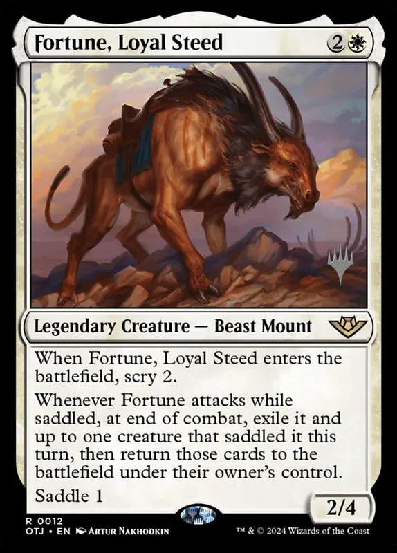 Fortune, Loyal Steed [Outlaws of Thunder Junction Promos]