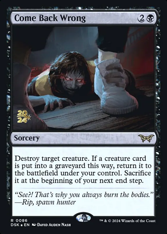 Come Back Wrong [Duskmourn: House of Horror Promos]