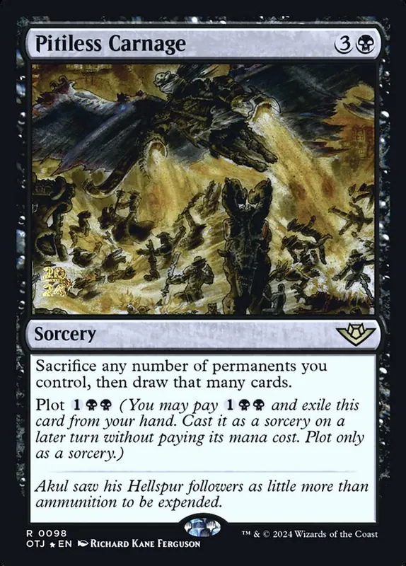 Pitiless Carnage [Outlaws of Thunder Junction Promos]