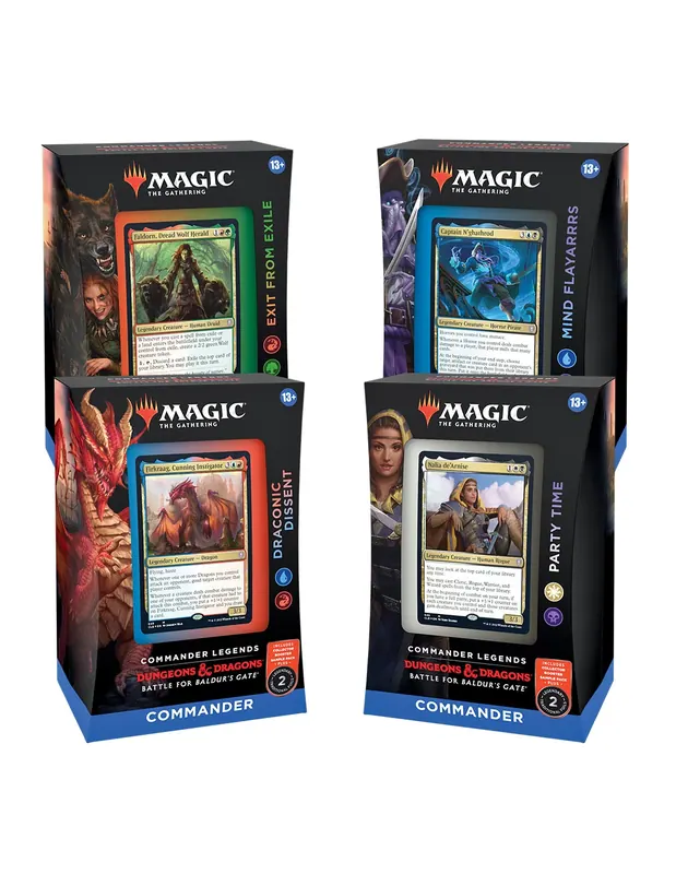 Mtg Pack 4 Commander Decks Legends Battle for Baldur's Gate - Ingles