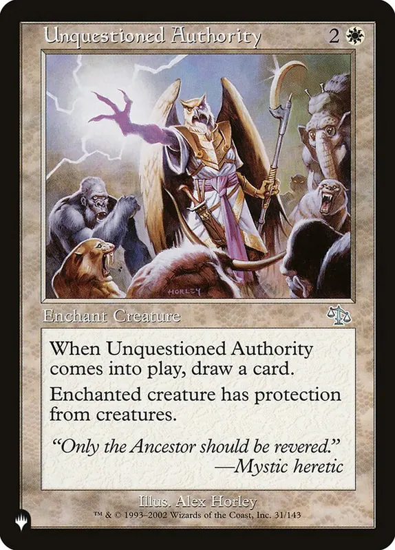 Unquestioned Authority [The List]