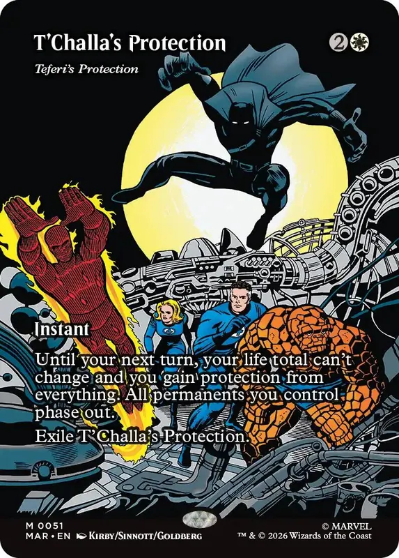 T'Challa's Protection - Teferi's Protection (Borderless) [Marvel Universe: Eternal-Legal]