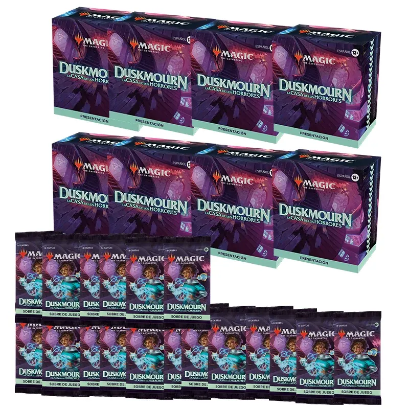 Mtg Combo 8 Kits Prerelease At Home + 16 Sobres De Juego – Duskmourn – Español (Preventa)