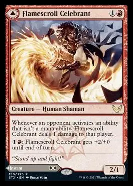 Flamescroll Celebrant // Revel in Silence - Español [Strixhaven: School of Mages]