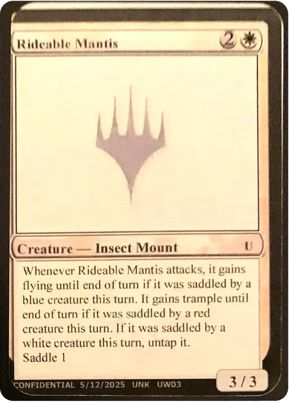 Rideable Mantis [Unknown Event]